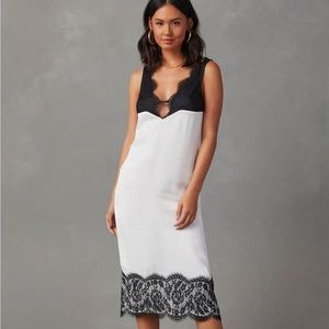 Elegant Black and White Lace cocktail dress